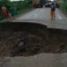 Cratera se abre e interdita a rodovia RN-120 entre Santo Antônio e Nova Cruz