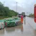 Acidente com caminhões deixa ferido e interdita parcialmente BR-304 em Macaíba