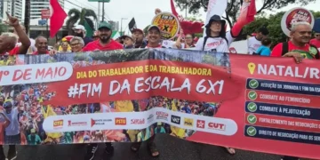 Natal terá ato pelo fim da escala 6×1 nesta terça-feira em meio à pressão sobre o Senado