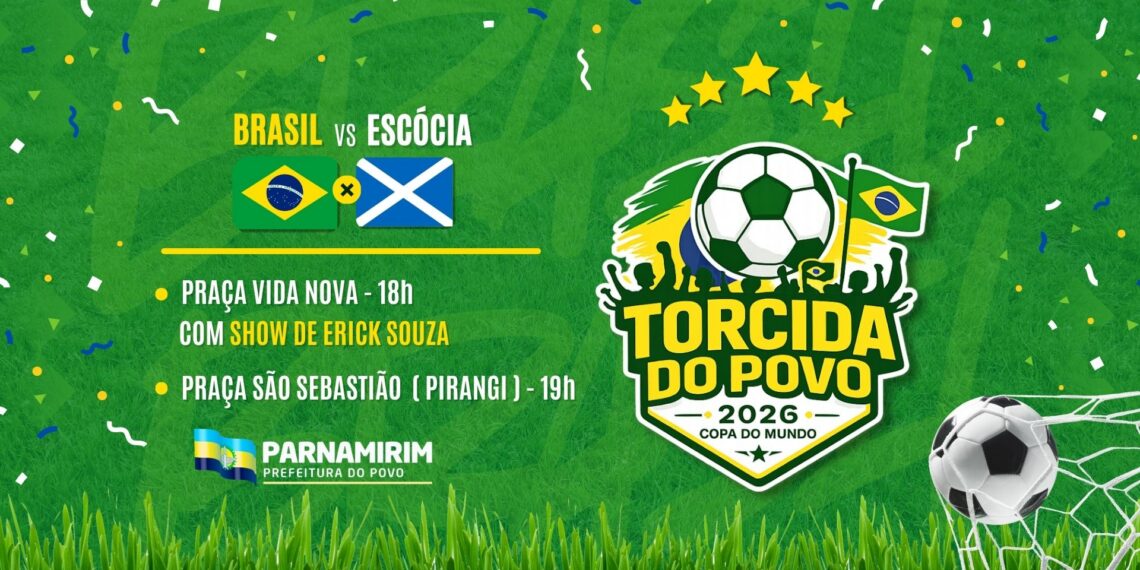 Prefeitura de Parnamirim promove transmissão de Brasil x Escócia em dois polos da Torcida do Povo