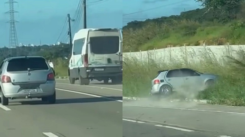 Vídeo: Discussão no trânsito gera acidente grave na BR-101 em João Pessoa PB