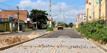 Parnamirim alcança 75% de execução da obra de pavimentação da Avenida Brasil, na Coophab