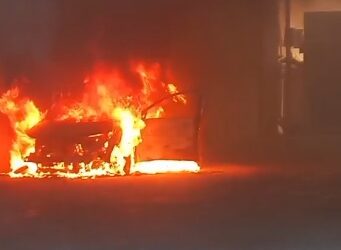 Vídeo: Incêndio atinge loja de veículos em Nova Parnamirim