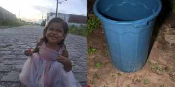 Menina de 2 anos morre afogada após cair em balde no quintal de casa em Natal