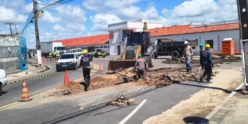 VÍDEO: Obra da Caern altera trânsito no Canto do Mangue e deve durar três semanas