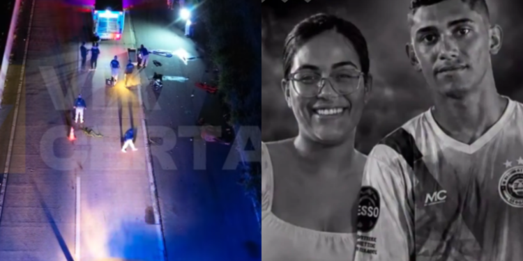 Casal morre após motocicleta atingir cavalo solto na BR-101, em Goianinha