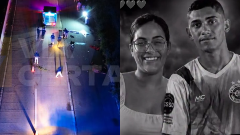 Casal morre após motocicleta atingir cavalo solto na BR-101, em Goianinha