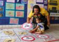 Agosto Verde: crianças do CMEI Maria Leonor participam de ação educativa sobre trânsito em Parnamirim