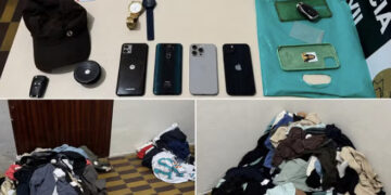 PM prende quatro suspeitos de furtar 251 peças de roupas de shopping em Natal
