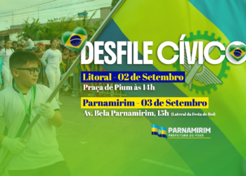 Parnamirim realiza desfiles cívicos nos dias 2 e 3 de setembro