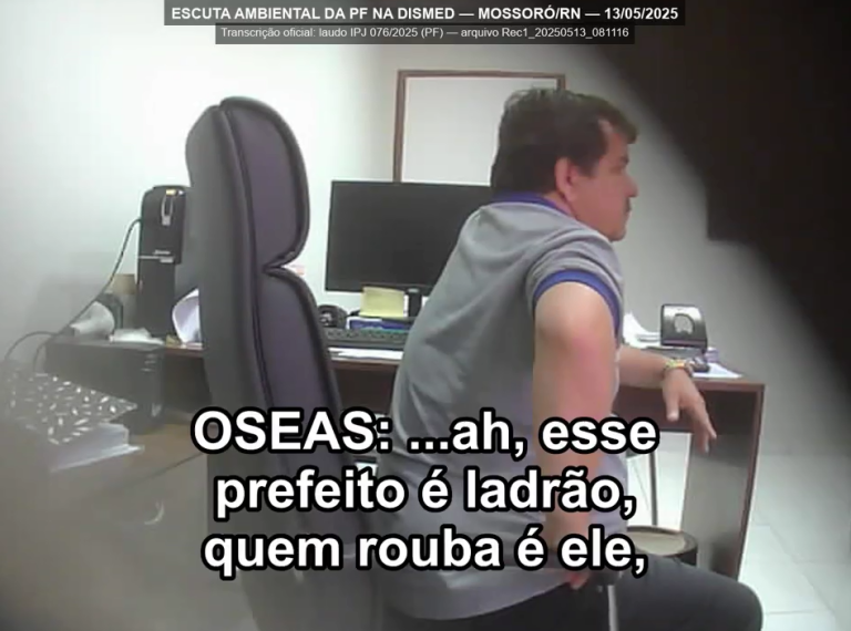 Operação Mederi: Gravação da PF detalha cobranças de fornecedores à Prefeitura de Mossoró