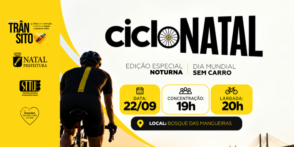 STTU promove edição noturna do CicloNatal no Dia Mundial Sem Carro