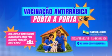 Parnamirim: Vacinação antirrábica continua com ação porta a porta e começa por Nova Esperança