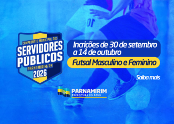 Campeonato Municipal dos Servidores Públicos de Parnamirim 2026 está com inscrições abertas