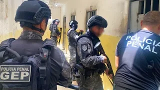 Polícia Penal realiza revista minuciosa na Cadeia Pública de Caraúbas