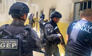 Polícia Penal realiza revista minuciosa na Cadeia Pública de Caraúbas